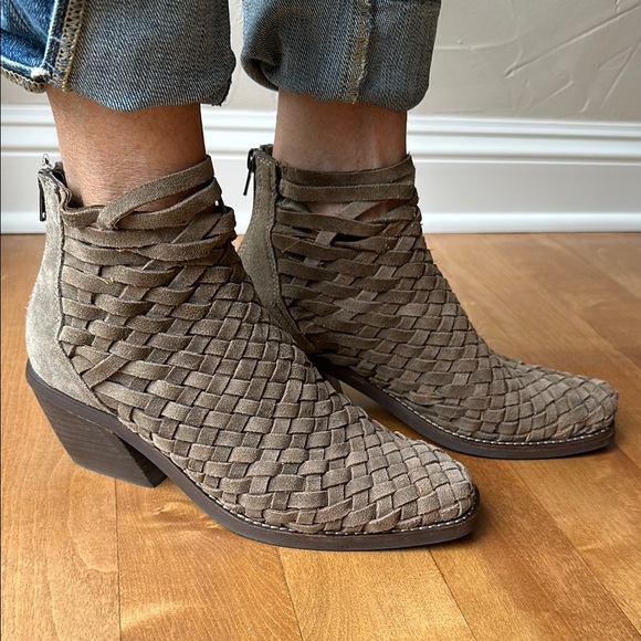 Jeffrey Campbell Shoes - Jeffrey Campbell Surat Suede Woven Ankle Boots booties 8